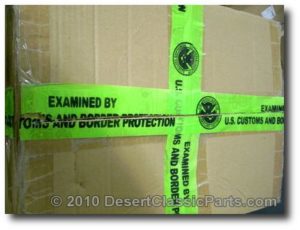 Customs-Taped Shipping Box